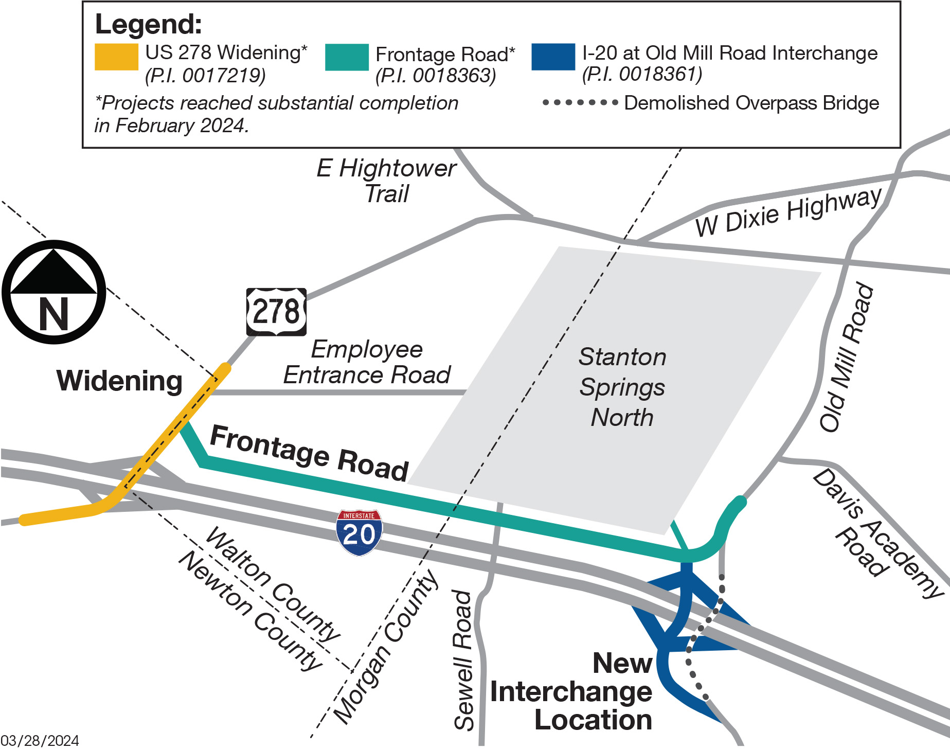 US 278 and Old Mill Road Improvement Projects